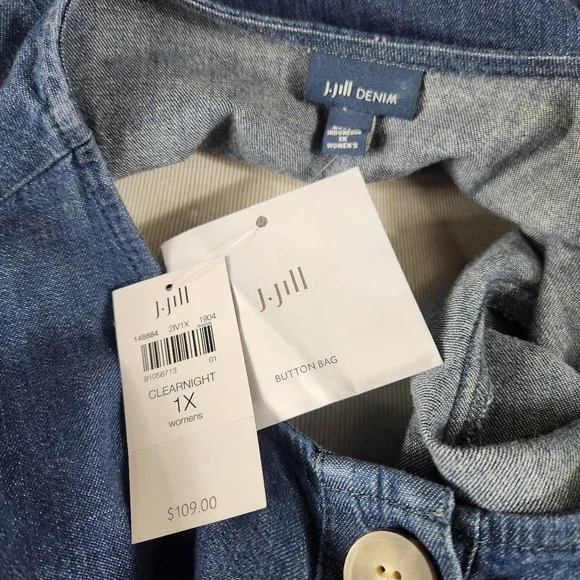 J. Jill Clearnight Denim Dress 1X - Picture 5 of 6